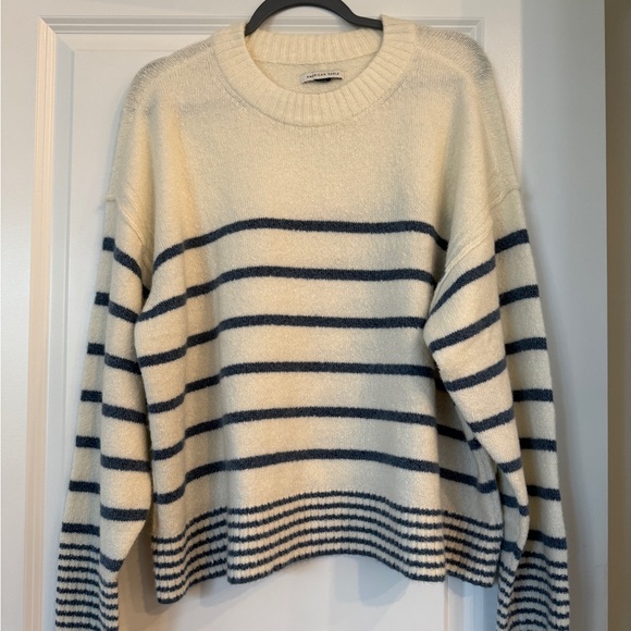 aerie Sweaters - Aerie White & Blue Striped Sweater